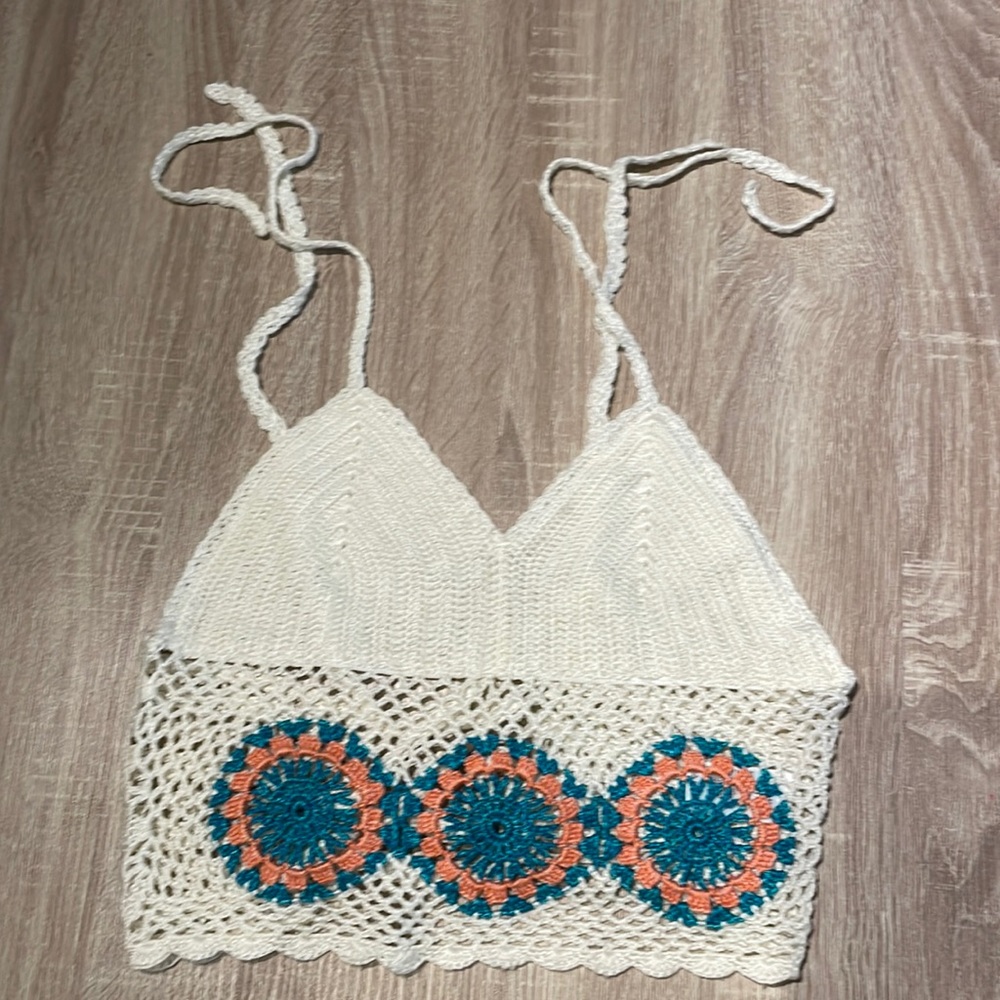 Papaya Knit Halter Top